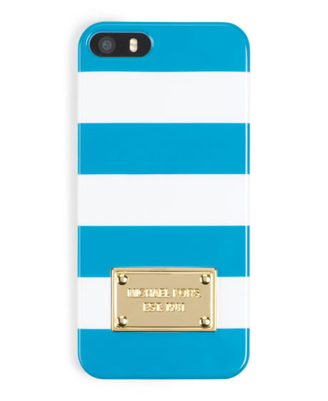 MICHAEL Michael Kors Striped iPhoneÂ® 5 Cover - SUMMER BLUE - 32S3GELL1O