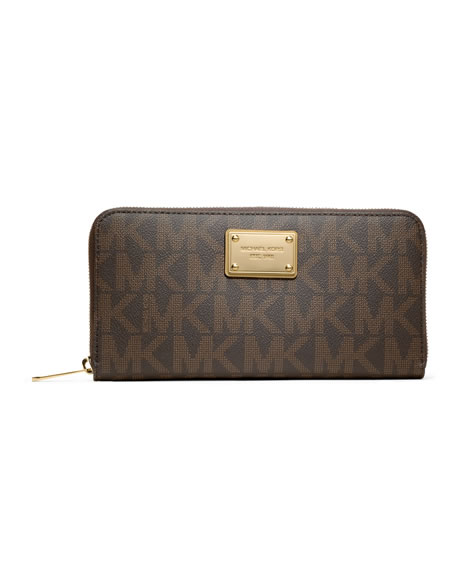 MICHAEL Michael Kors Jet Set Travel Wallet - BROWN - 32F3GJSE7B