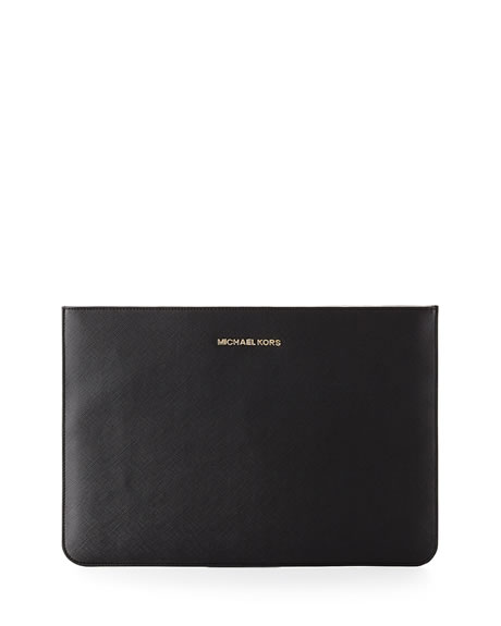MICHAEL Michael Kors Saffiano Laptop Sleeve - BLACK - SBD015ALUS