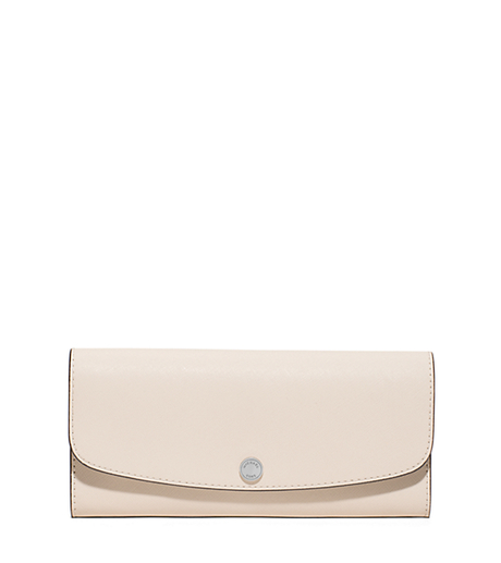 Juliana Large Color-Block Saffiano Leather Wallet - EC/SKY/DKAKI - 32S6SJRE3T
