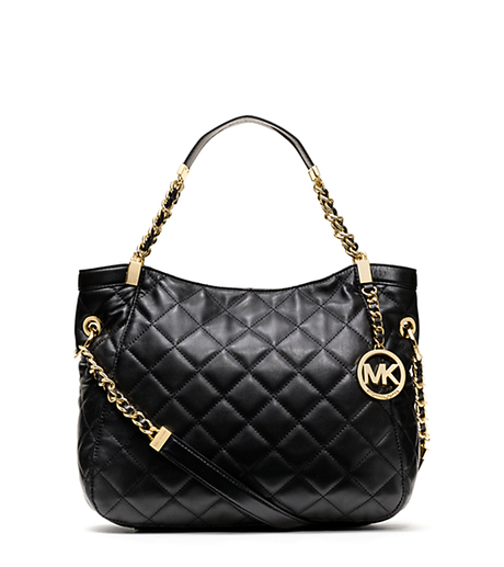 Susannah Quilted Leather Medium Tote - BLACK - 30F3GAHE2L