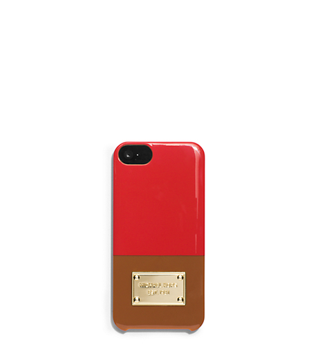 Color-Block Phone Case - MANDARIN/LUGGAGE - 32H4GELL1T