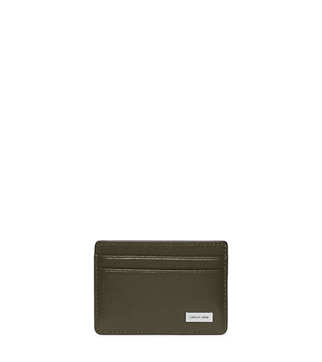 Jet Set Saffiano Leather Card Case - ARMY - 39S5LMND1L