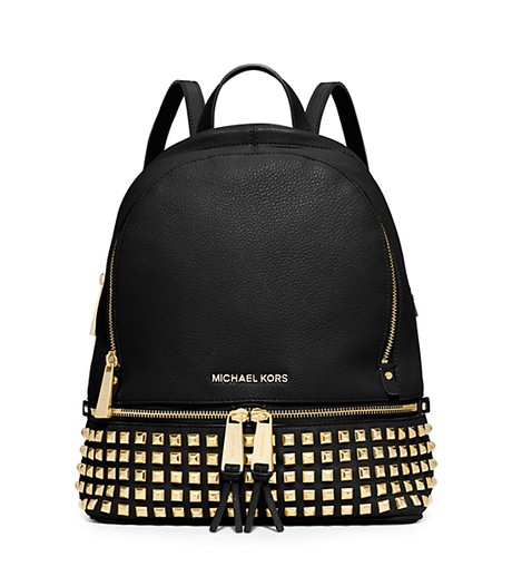 Rhea Small Studded Leather Backpack - BLACK - 30S5GEZB5L