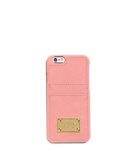 Saffiano Leather Pocket Case For iPhone 6 - PALE PINK - 32H4GELL3L