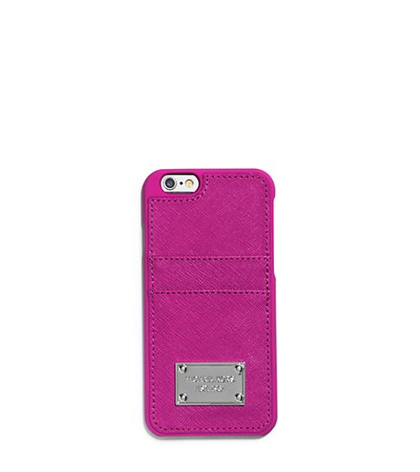 Saffiano Leather Pocket Case For iPhone 6 - FUCHSIA - 32S5SELL3L