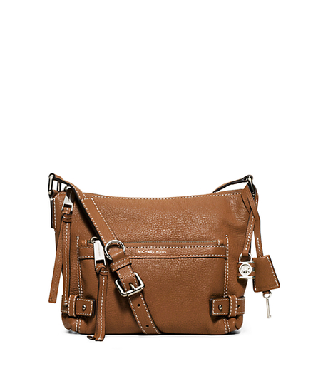 Abby Medium Leather Messenger - WALNUT - 30F5SYBM2L