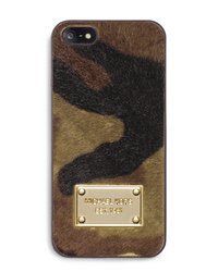MICHAEL Michael Kors Camo Calf-Hair Phone Cover - DUFFLE - 32F4GELL1H