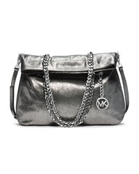 MICHAEL Michael Kors Large Lacey Fold-Over Tote - NICKEL - 30F4MLCT3K