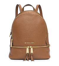 Rhea Small Leather Backpack - ACORN - 30S5GEZB1L