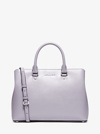 Savannah Large Patent-Leather Satchel - LILAC - 30S6SS7S3A