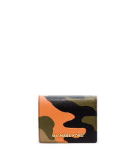 Jet Set Travel Camouflage Saffiano Leather Wallet - POPPY - 32F4GTVF2R