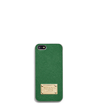 Saffiano Leather Phone Case For iPhone 5 - GOOSEBERRY - 32S4GELL1L
