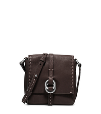 Julie Double-Ring Leather Crossbody - CHOCOLATE - 31F4TJUX5L