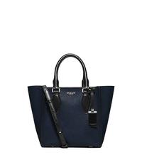 Gracie Small Leather Tote - NAVY/BLACK - 31F5PGRT1U