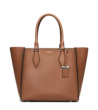 Gracie Large Leather Tote - LUGGAGE - 31F5MGRT3L