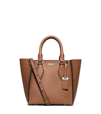 Gracie Small Leather Tote - LUGGAGE - 31F5MGRT1L