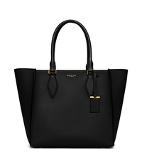 Gracie Large Leather Tote - BLACK - 31H5GGRT3L