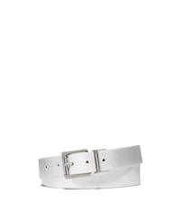 Reversible Saffiano Leather Belt - SILVER/GOLD - 551541