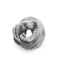 Hand-Knit Infinity Scarf - PEARL GREY - 536400
