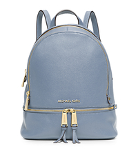 Rhea Small Leather Backpack - PALE BLUE - 30S5GEZB1L