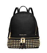 Rhea Small Studded Leather Backpack - BLACK - 30S5GEZB5L