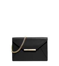 Lana Leather Envelope Clutch - BLACK - 30S5GKYC6L