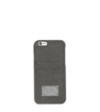 Saffiano Leather Pocket Case For iPhone 6 - STEEL GREY - 32S5SELL3L