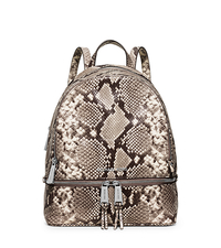 Rhea Small Embossed-Leather Backpack - NATURAL - 30H5SEZB1N