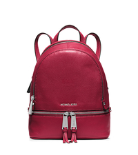 Rhea Extra-Small Studded Leather Backpack - CHERRY - 30S5SEZB8L