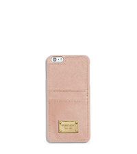 Saffiano Leather Pocket Smartphone Case - BALLET - 32T5GELL3L