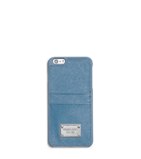 Saffiano Leather Pocket Smartphone Case - SKY - 32T5SELL3L